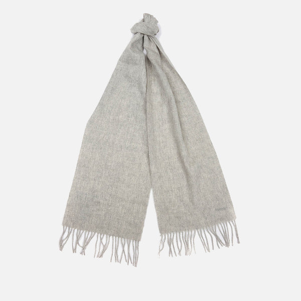 Barbour Women's Lambswool Woven Scarf Light Grey