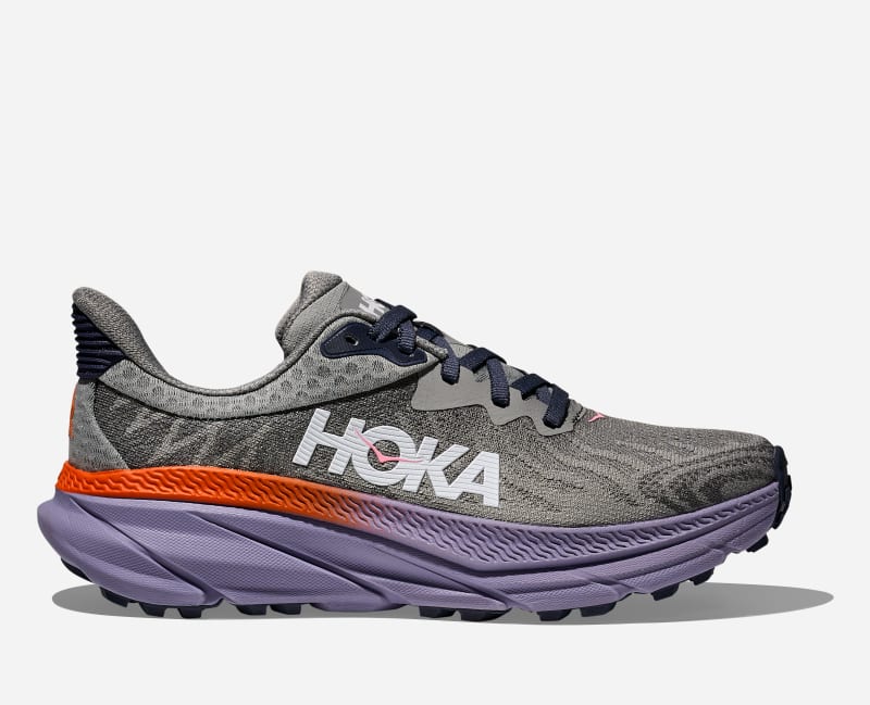 HOKA Challengerroad Running Shoes Galactic Grey Wild Indigo