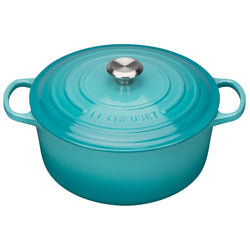 Le Creuset Signature Cast Iron Round Casserole Dish - 28cm - Teal