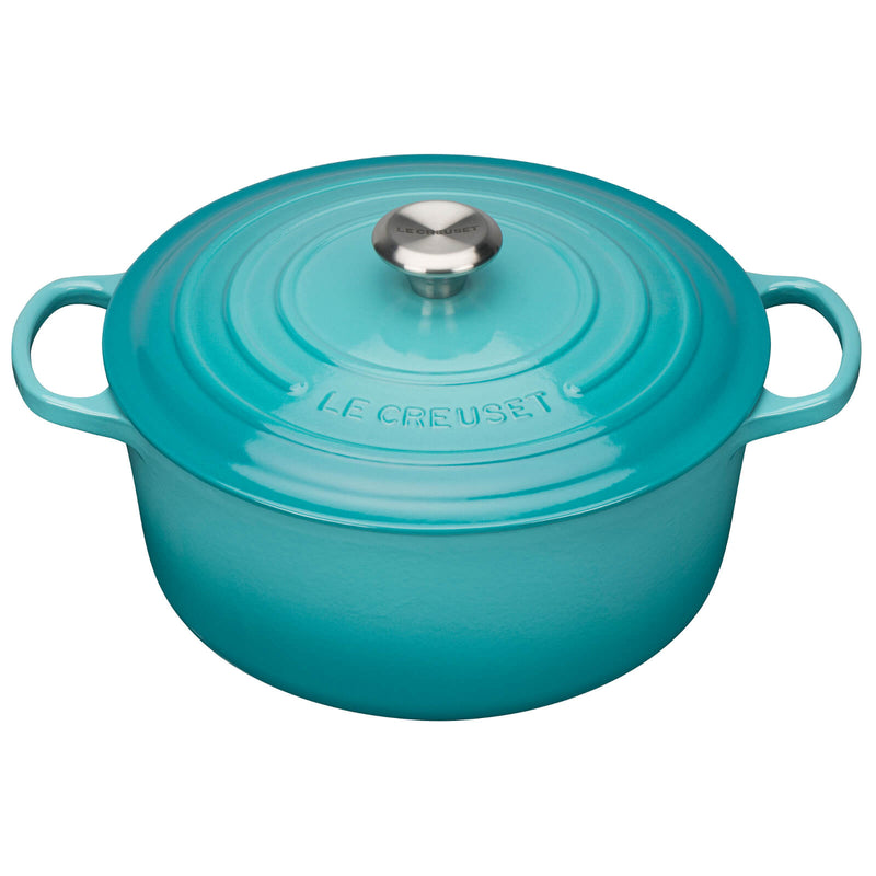 Le Creuset Signature Cast Iron Round Casserole Dish - 28cm - Teal