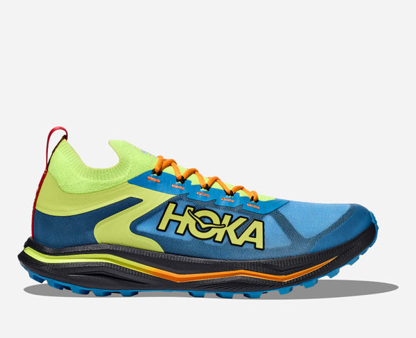 HOKA Zinal 2 Trail Shoes Diva Blue Lettuce