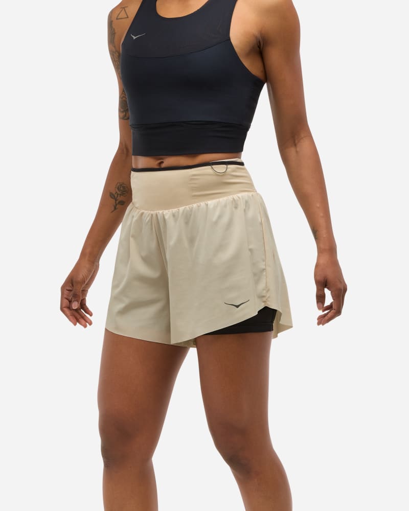 HOKA Skyglide Trail Shorts Oatmealarge