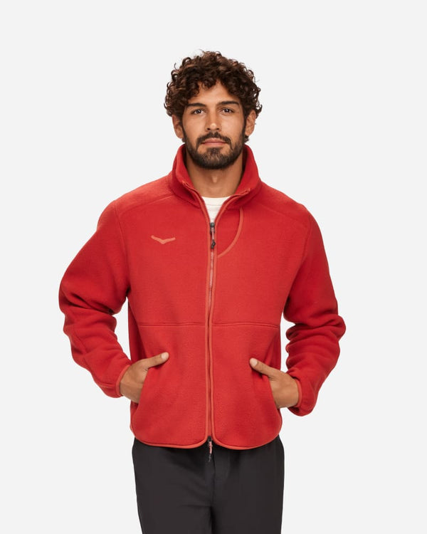 HOKA Ridgetop Full-Zip Fleece Rust, Size Large