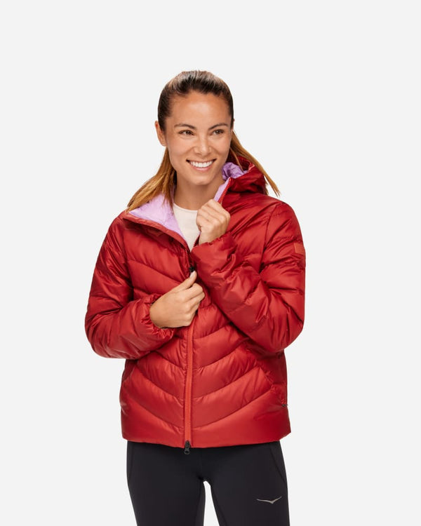 HOKA Outseeker Down Jacket Rust, Size Large