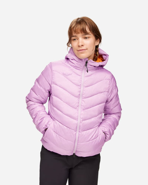 HOKA Outseeker Down Jacket Violet Bloom, Size Large