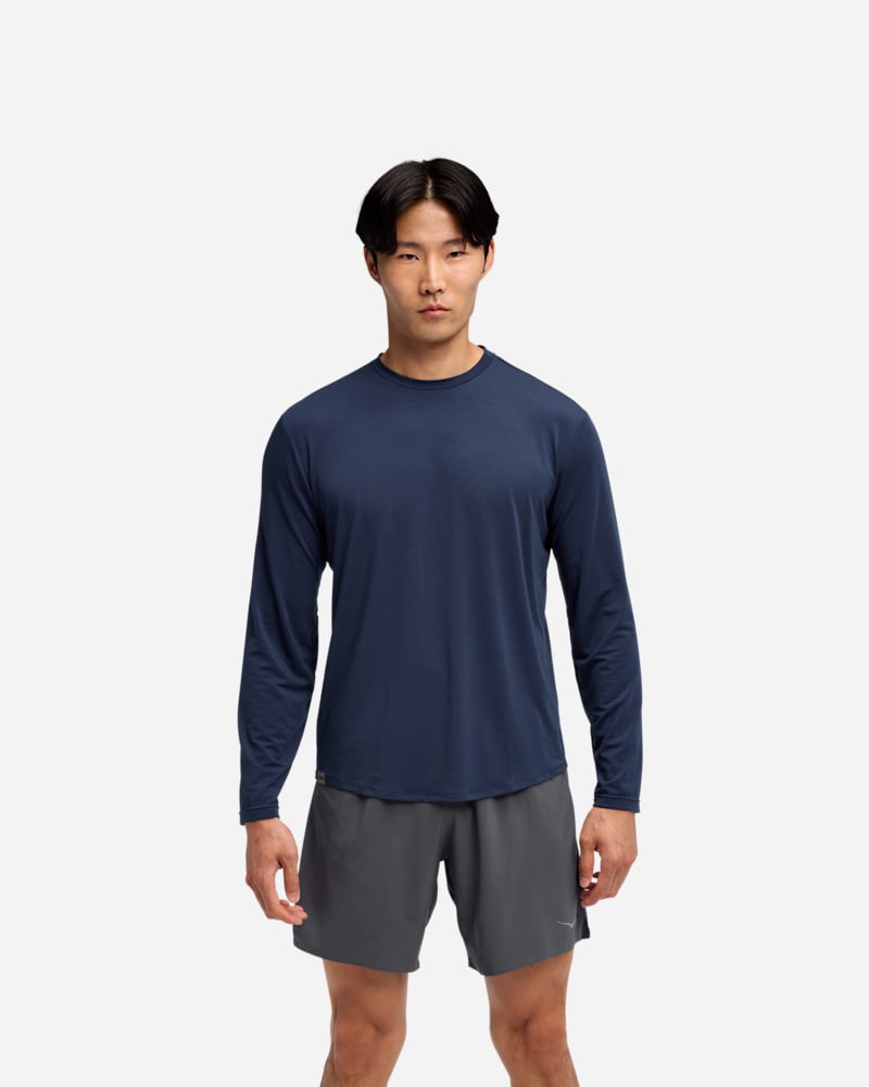 HOKA Essential LS T-Shirt Midnight Bluexl