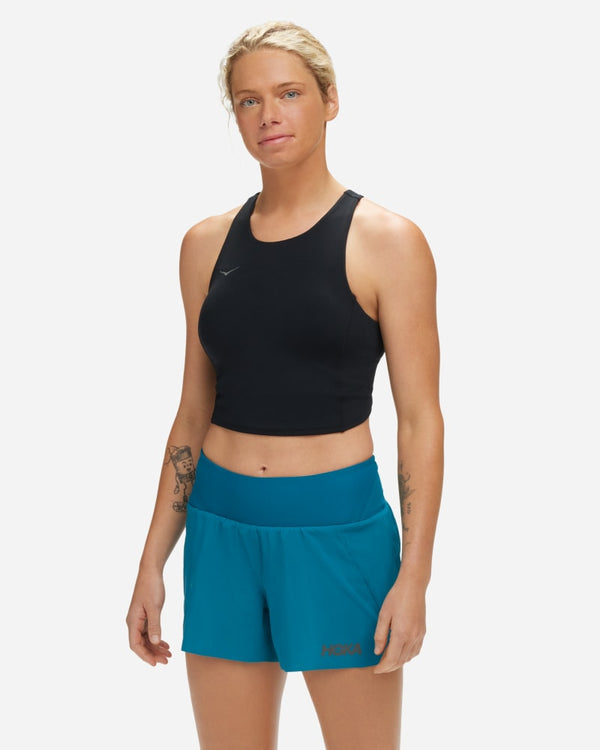 HOKA Elaro Crop Bra Black, Size Large