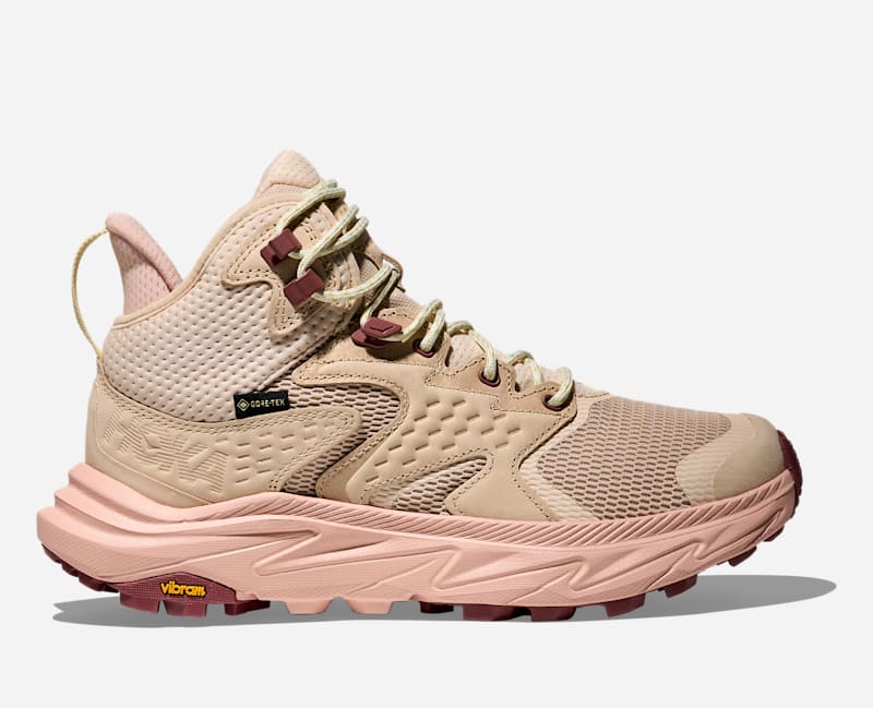 HOKA Anacapaid Gore-Tex Hiking Shoes Oak Rose Latte