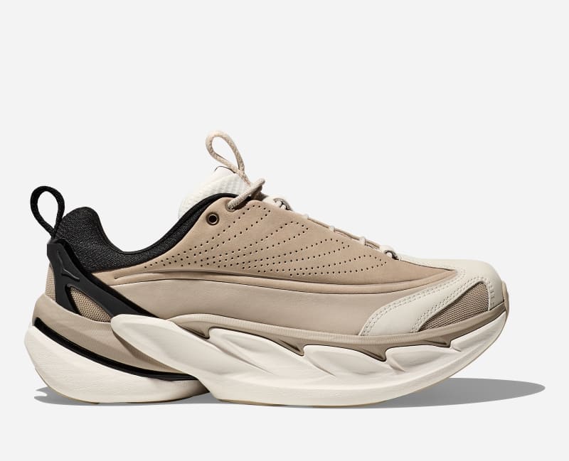 HOKA Elevon X Lifestyle Shoes Alabaster Raw Linen