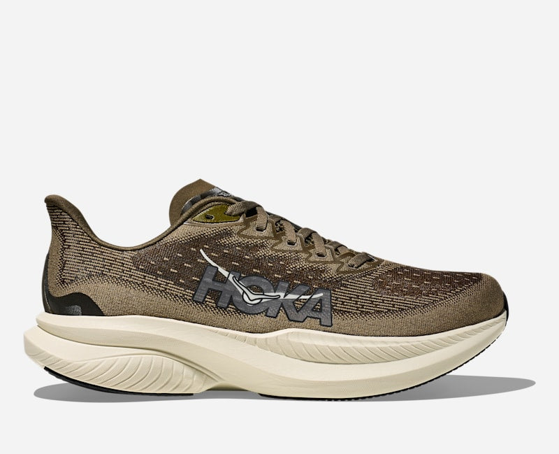 HOKA Machroad Running Shoes Antique Olive Truffle Salt
