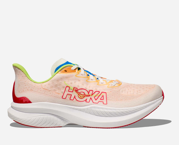 HOKA Mach 6 Road Running Shoes White Solar Flare