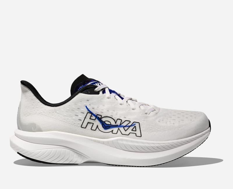 HOKA Machroad Running Shoes White Ultramarine