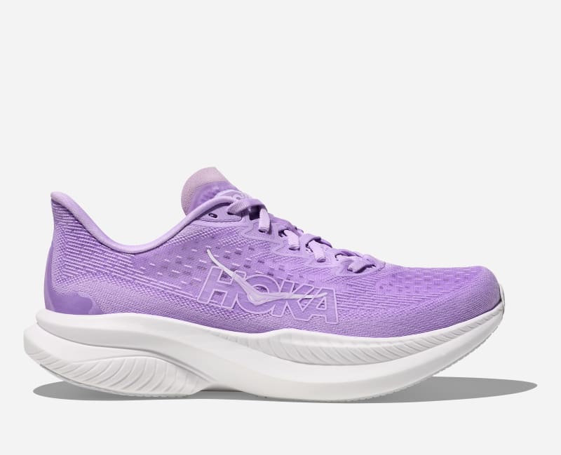 HOKA Machroad Running Shoes Aster Flower White