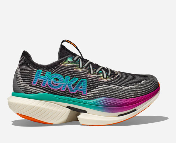 HOKA Cielo X1 Race Shoes Black Electric Aqua