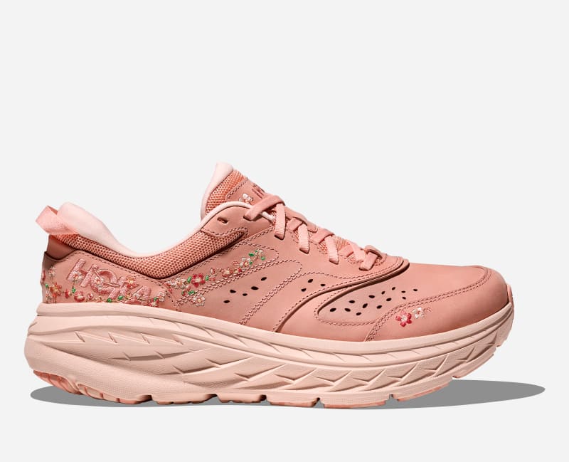 HOKA Vibrant Bloom Bondi L Lifestyle Shoes Dry Clay Dawn Light