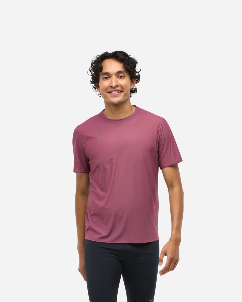 HOKA Airolite Run Short Sleeve Top Dried Figmall
