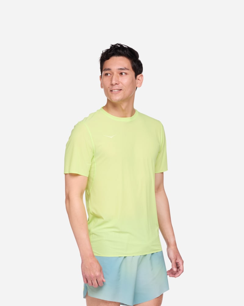 HOKA Airolite Run Short Sleeve Top Lettuce