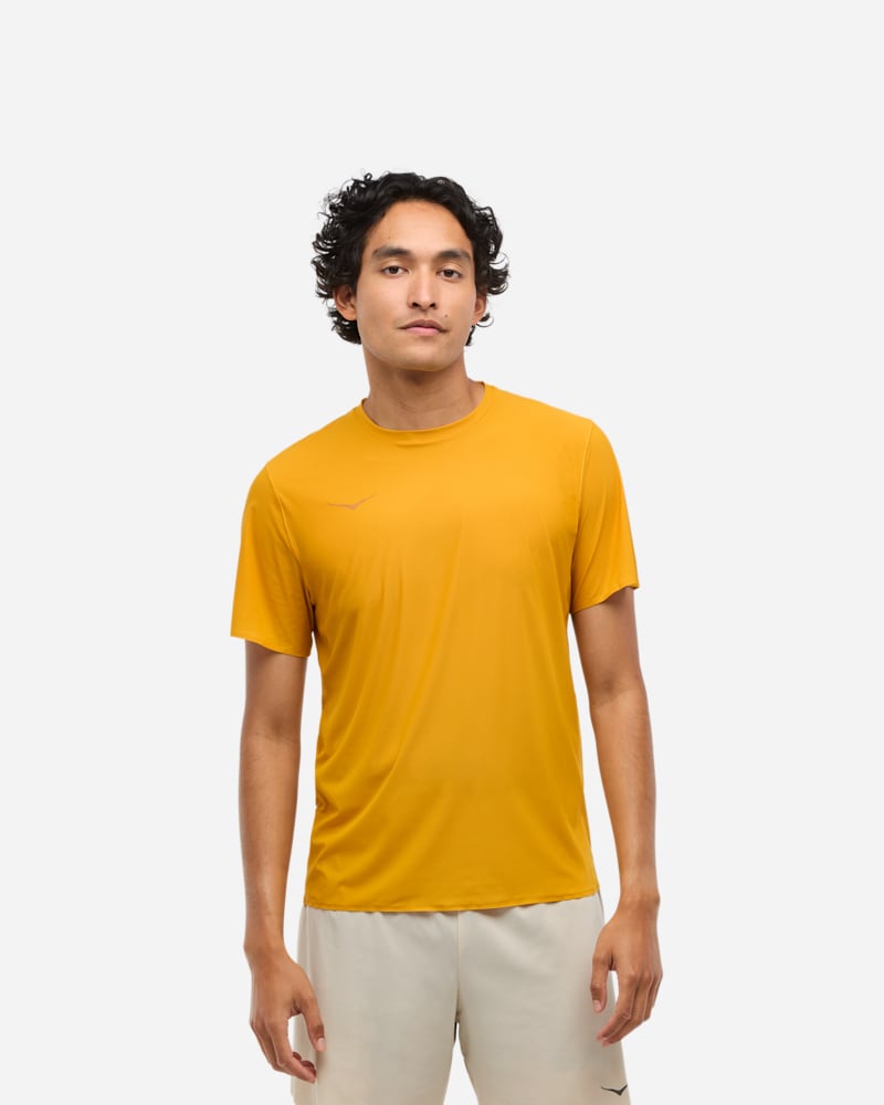 HOKA Airolite Run Short Sleeve Top Varsity Yellowedium