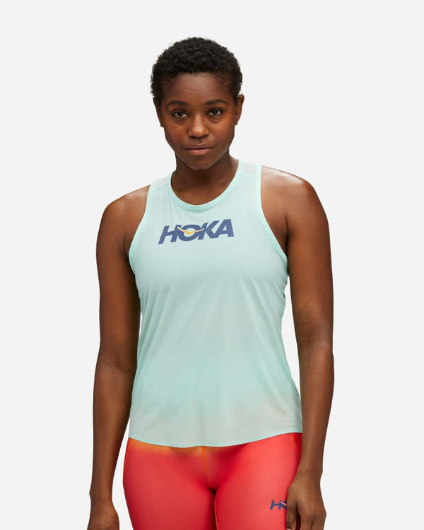 HOKA Airolite Run Tank Cloudless Marathon, Size Large