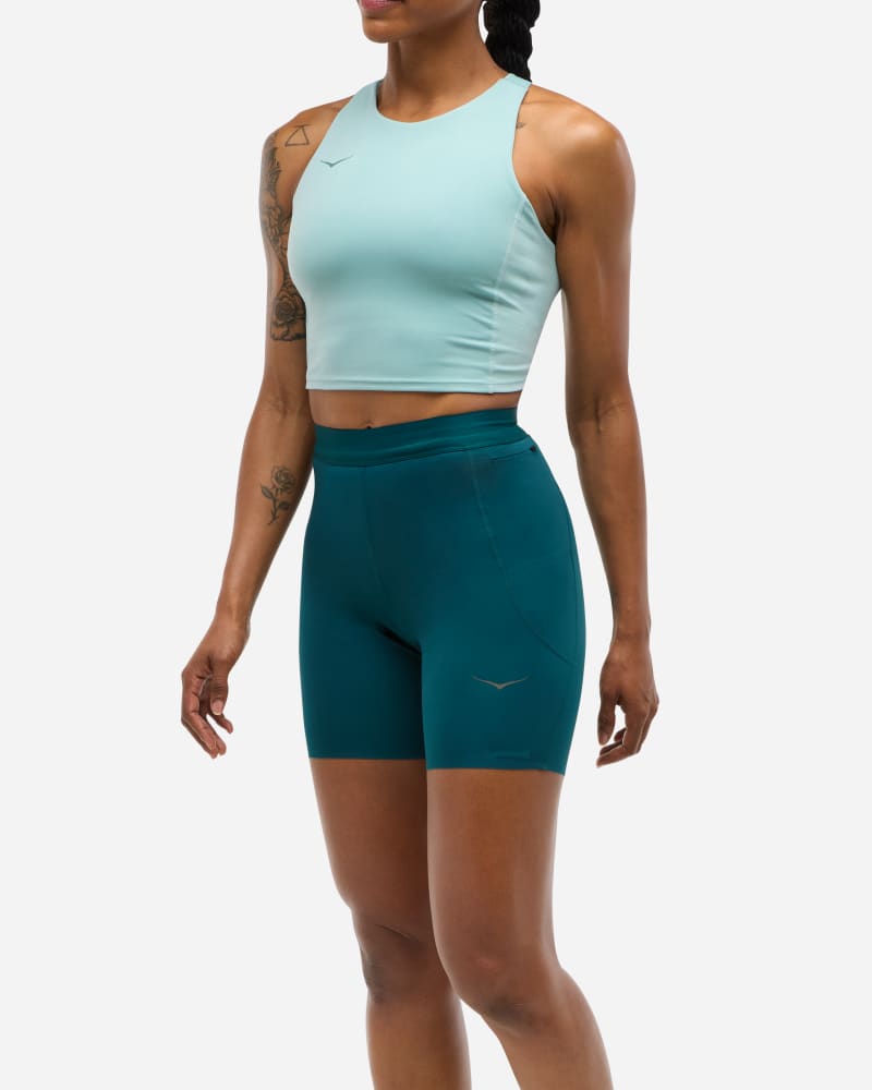 HOKA Novafly'' Knit Shorts Blue Twilightmall