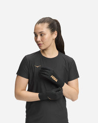 HOKA Airolite Run Gloves Black Goldedium