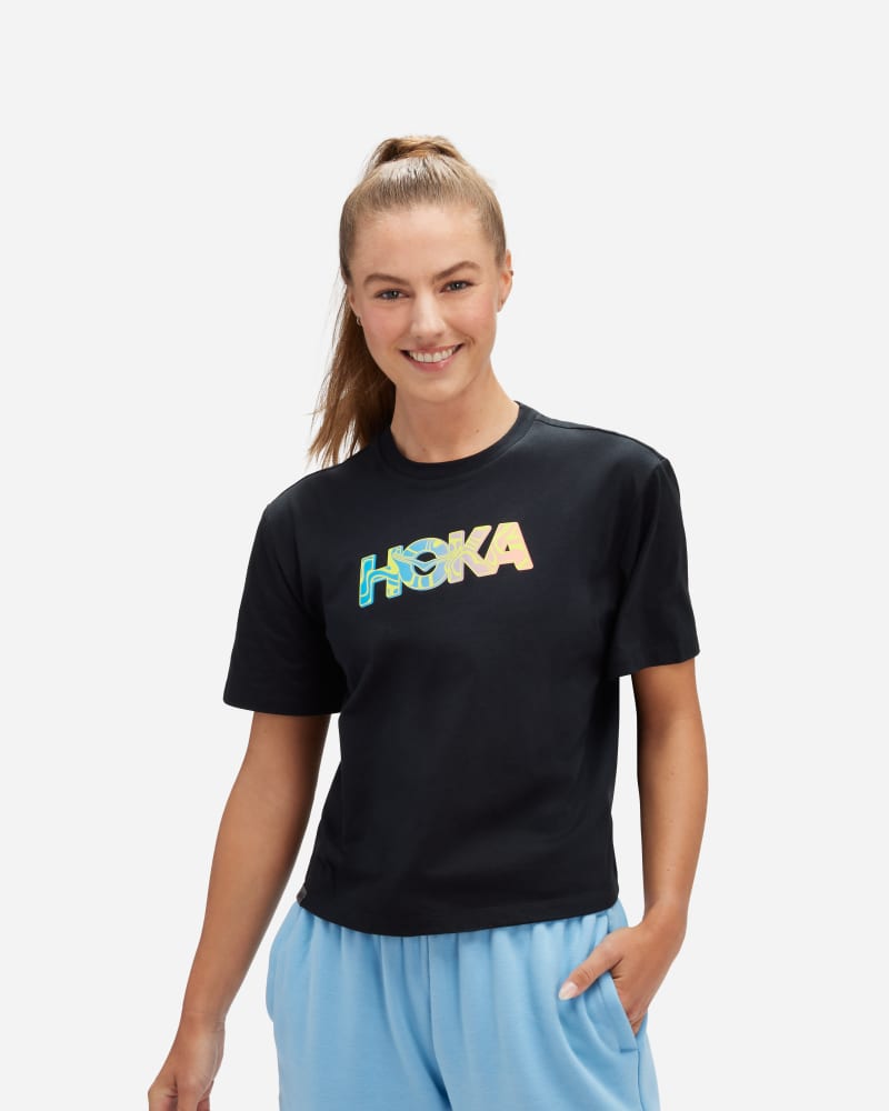 HOKA Topo Logo Gpx Ss T-Shirt Blackedium