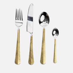 Nkuku Osko Cutlery - Brushed Gold - Set of 16