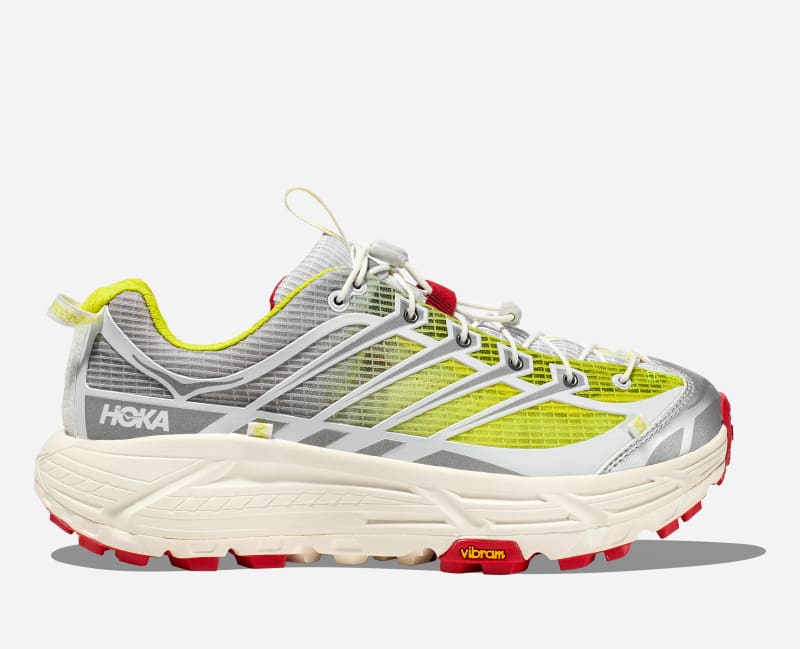 HOKA X Nicole Mclaughlin Mafate Threelifestyle Shoes White Neon Yellow