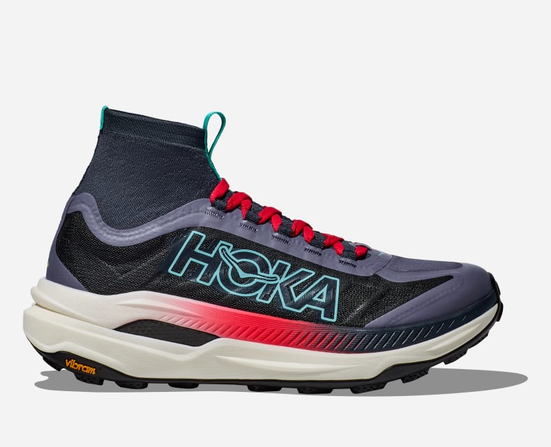 HOKA Tecton Xtrail Shoes Stormy Skies Cerise