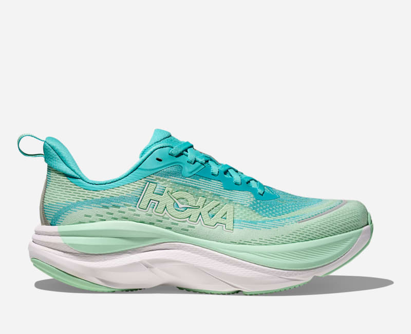 HOKA Skyflow Road Running Shoes Cielo Blue Mint Fluorite