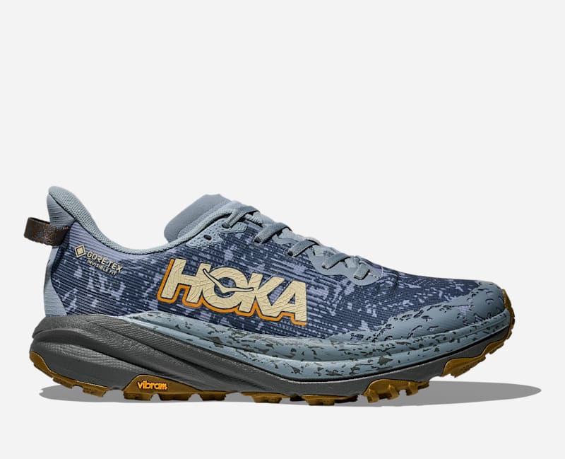 HOKA Speedgoatgore-Tex Trail Shoes Washed Blue Asphalt Grey