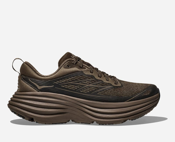 HOKA Stealth Tech Bondi 8 Caged Lifestyle Shoes Umber Deep Umber