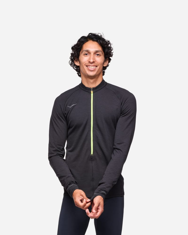 HOKA BaseZip Long Sleeve Black