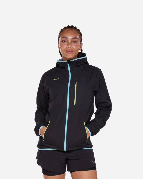 HOKA Tecsky Waterproof Jacket Black, Size Large