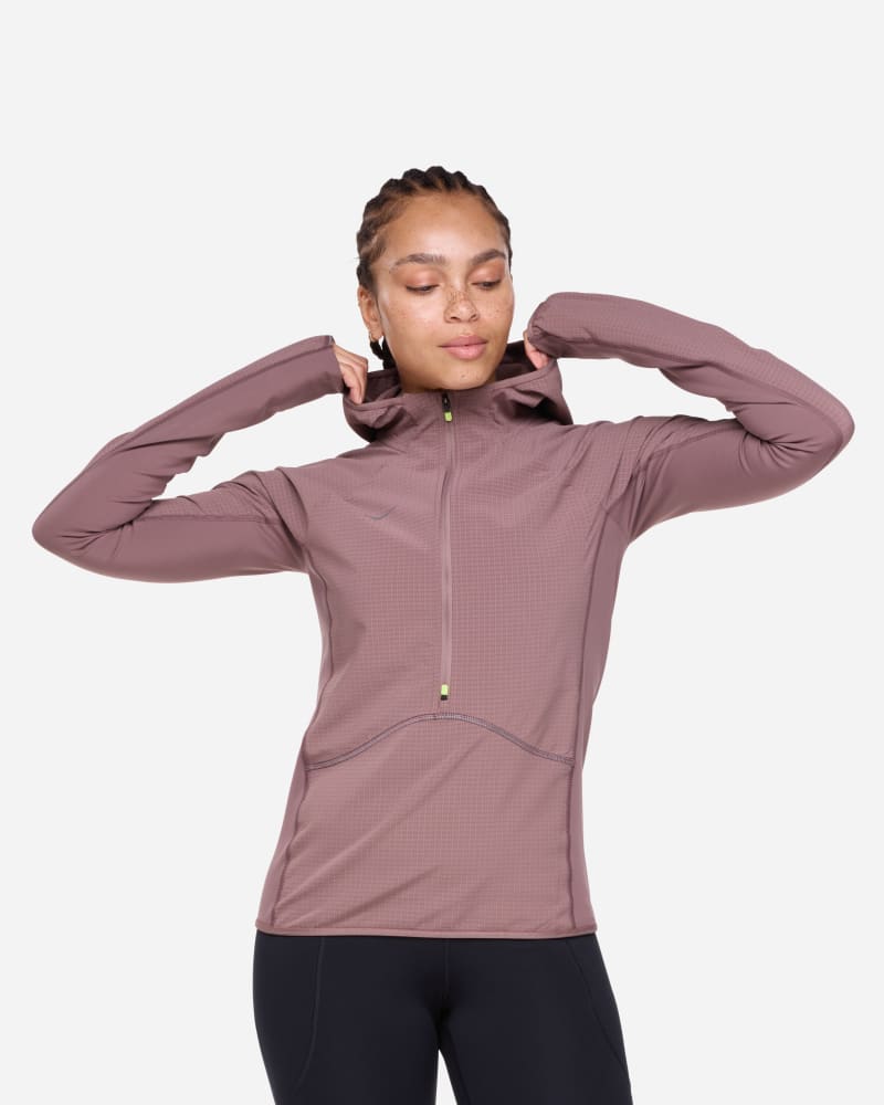 HOKA Skyglow Half-Zip Jacket Smokey Quartz