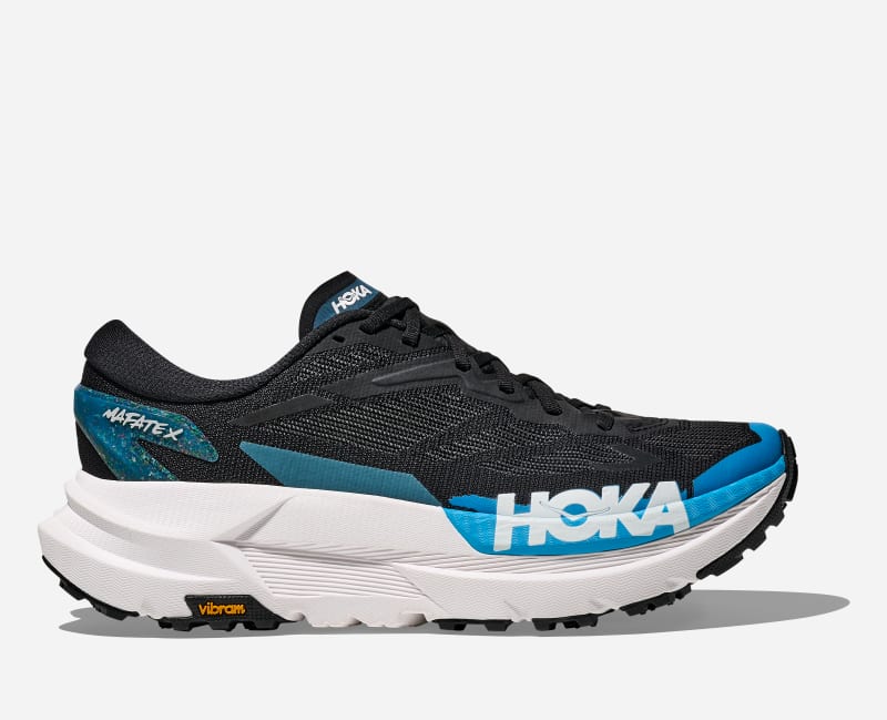 HOKA Mafate X Trail Shoes Black Skyward Blue