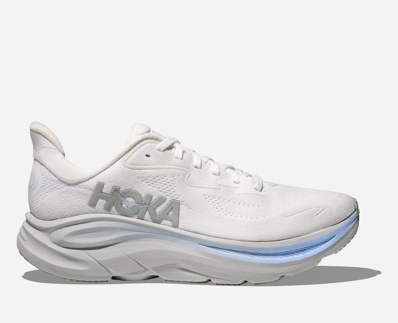 HOKA Cliftonroad Running Shoes White Glacier Blue