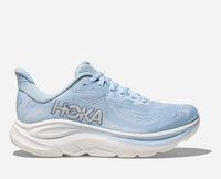 HOKA Clifton 10 Road Running Shoes in Glacier Blue Silver