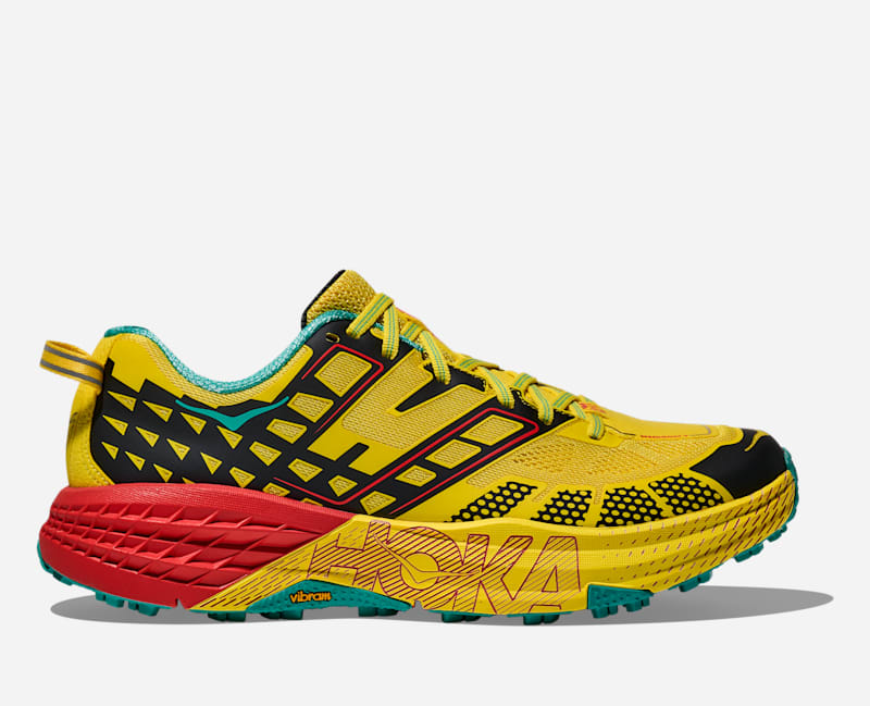 HOKA Speedgoattrail Shoes Sour Lemon Black
