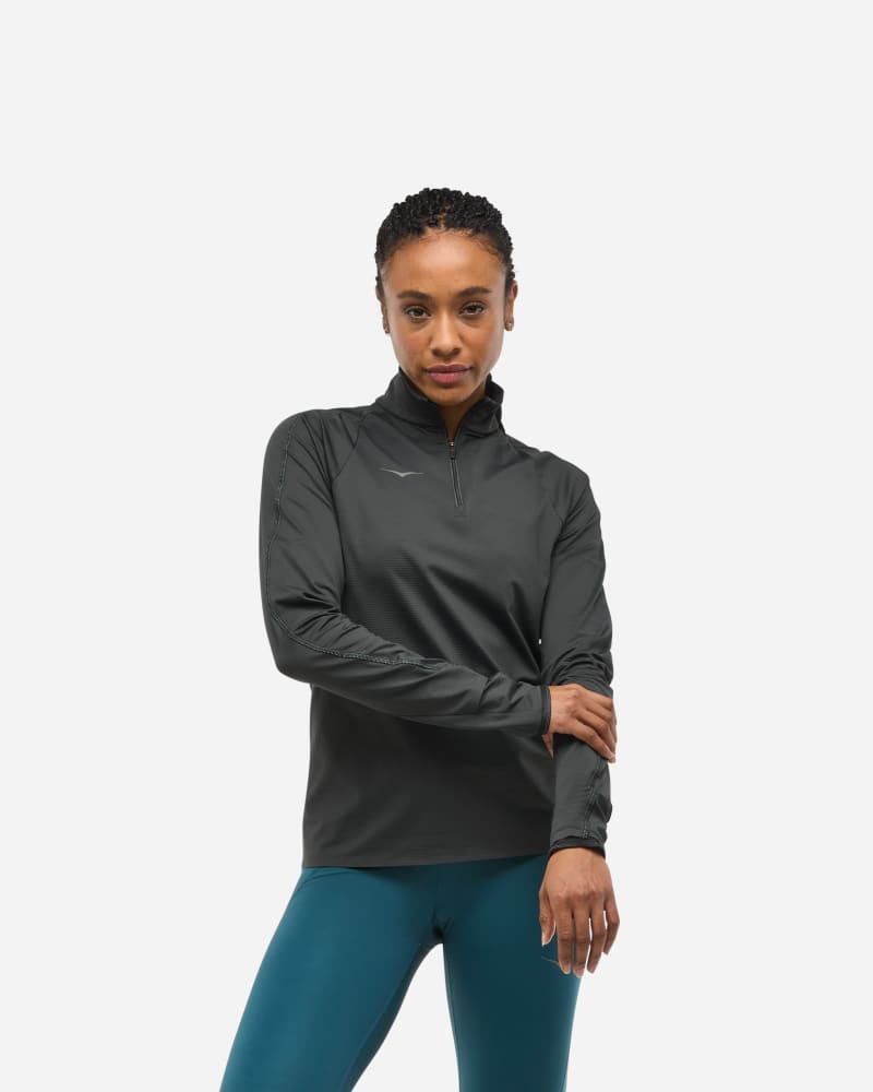 HOKA Glidetech Quarter Zip Jacket Blackedium
