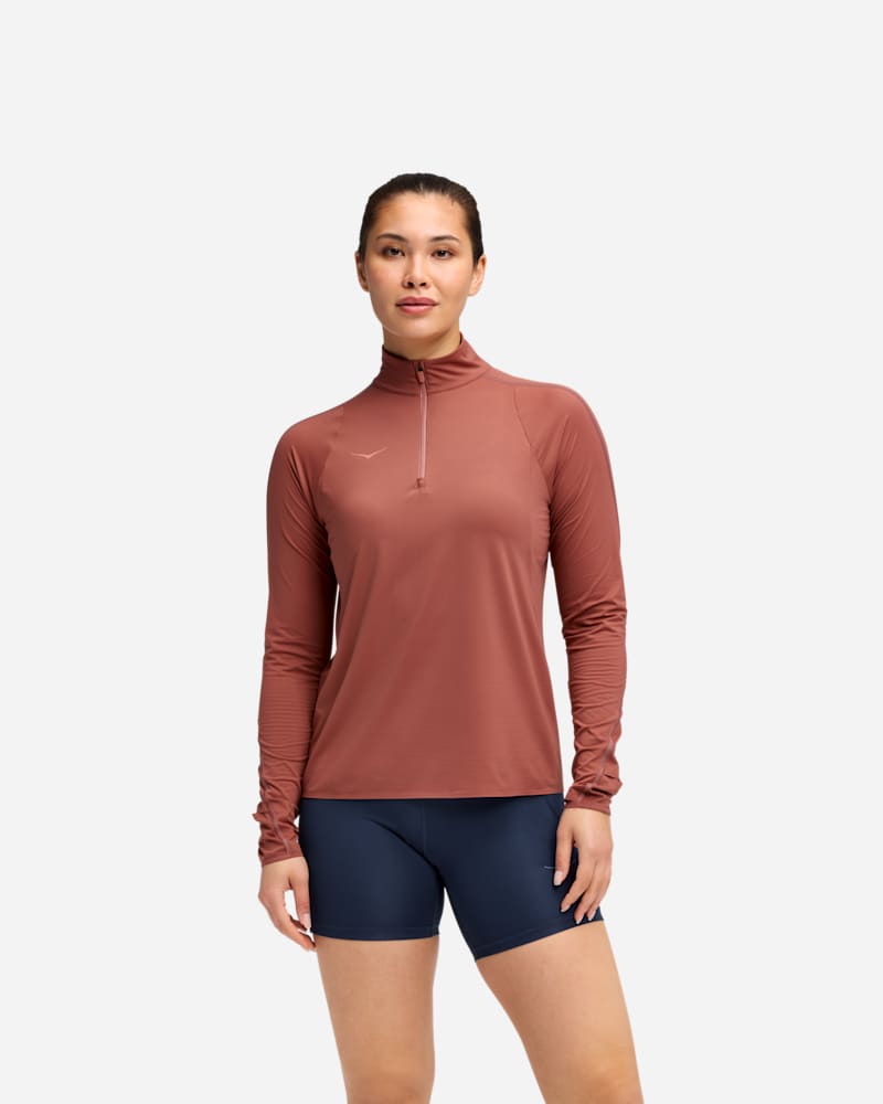 HOKA Glidetech Quarter Zip Jacket Rougexl