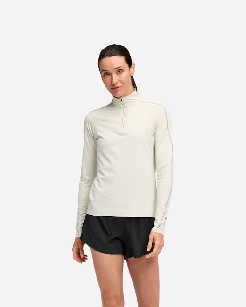 HOKA Glidetech Quarter Zip Jacket Truffle Saltedium