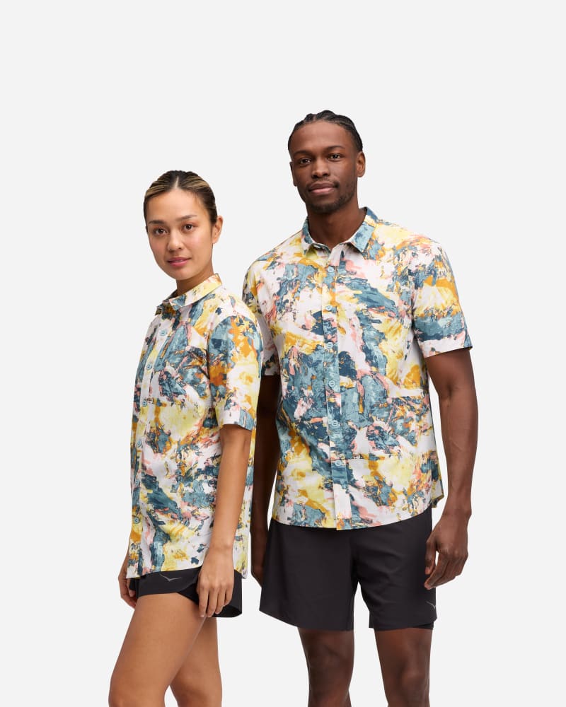 HOKA Skyrun Polo Sun Run Print