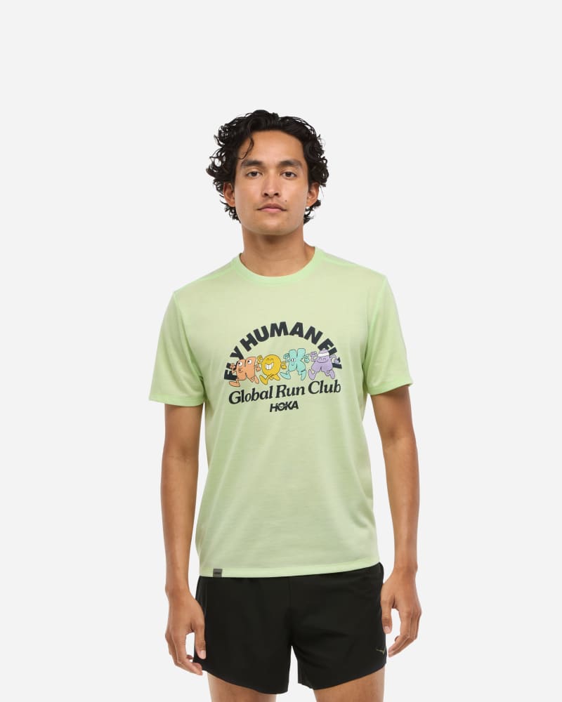 HOKA Glidetech Short Sleeve Top Global Run Dayedium