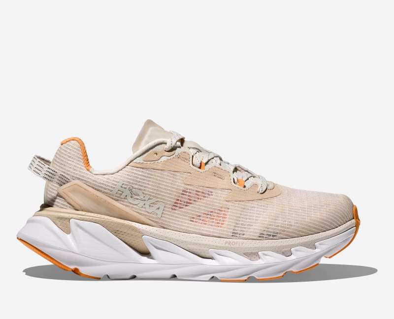 HOKA Elevonts Everyday Run Shoes Alabaster Solar Flare