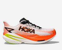 HOKA Mach X 3 Road Running Shoes in White Neon Tangerine
