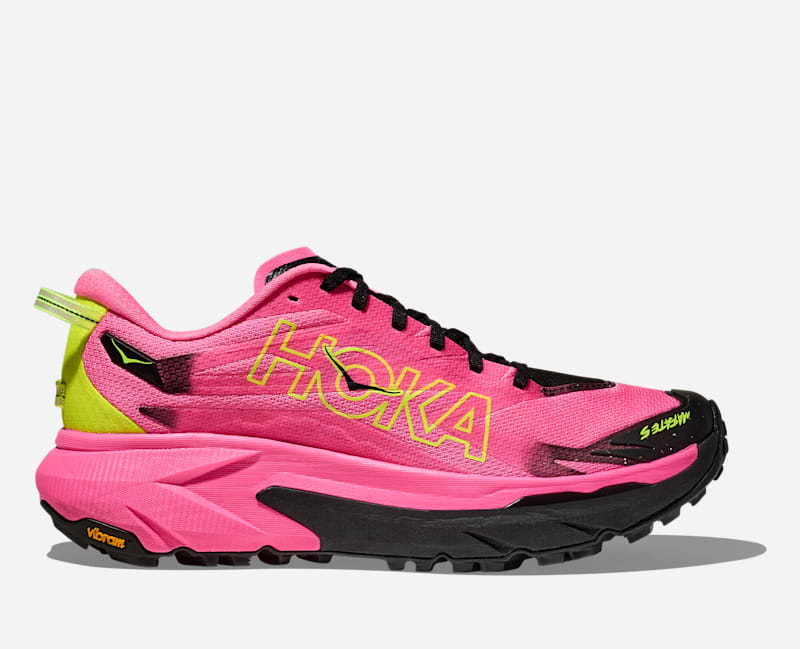 HOKA Mafatetrail Shoes Neon Rose Black