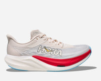 HOKA Rocket X 3 Race Shoes in Alabaster Frost