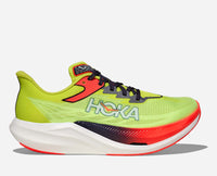 HOKA Rocket X 3 Race Shoes in Neon Yuzu Squid Ink