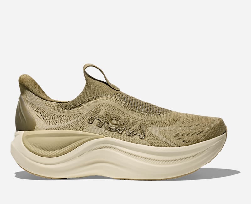 HOKA Skyward Laceless Recovery Shoes Grassland Wild Mushroom